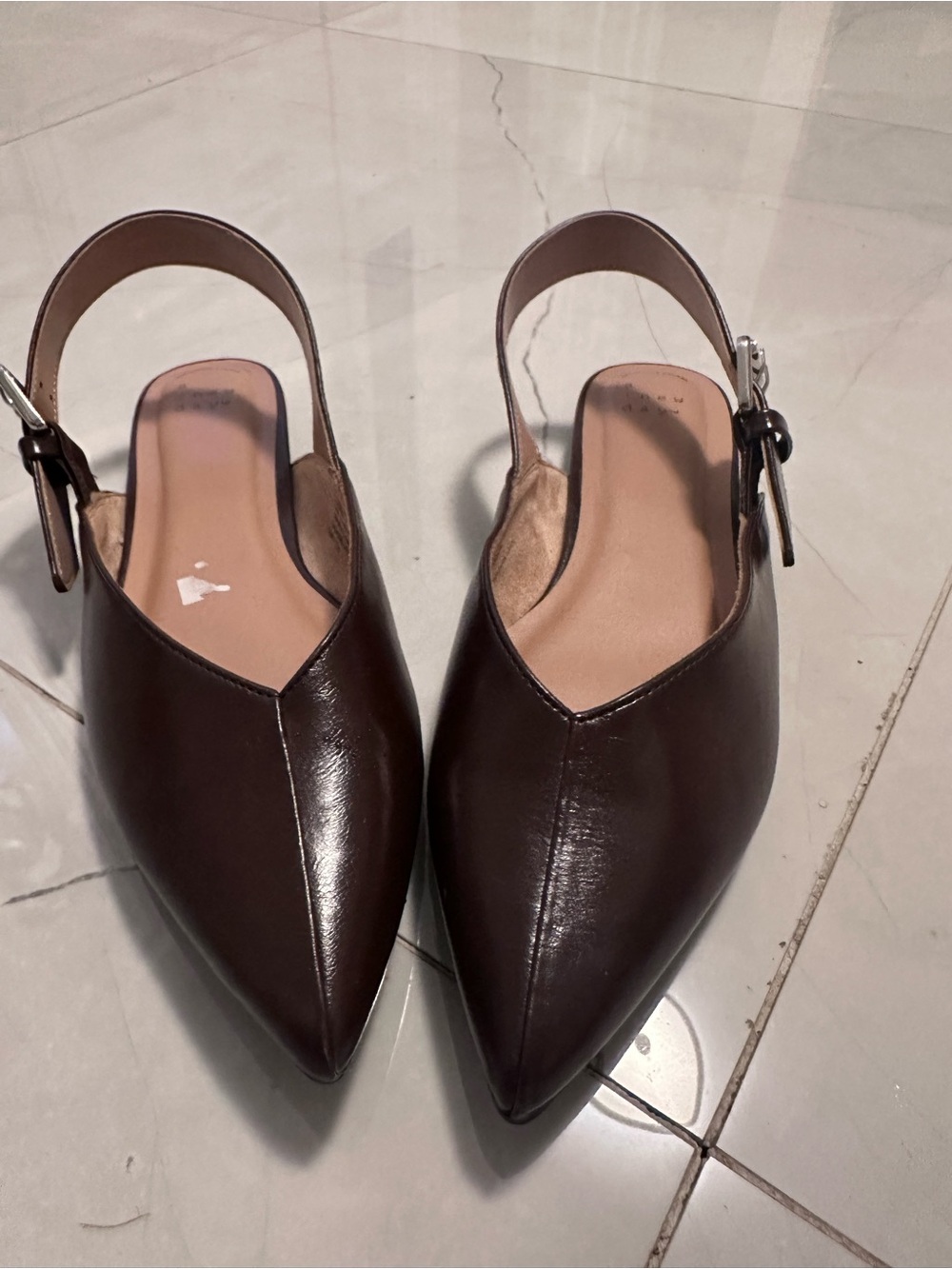 Target Women's Pointed Slingback Mules in Dark Brown